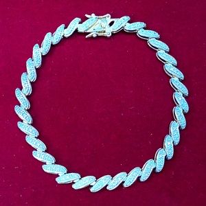 Vintage STERLING SILVER DL Bracelet VTG Jewelry